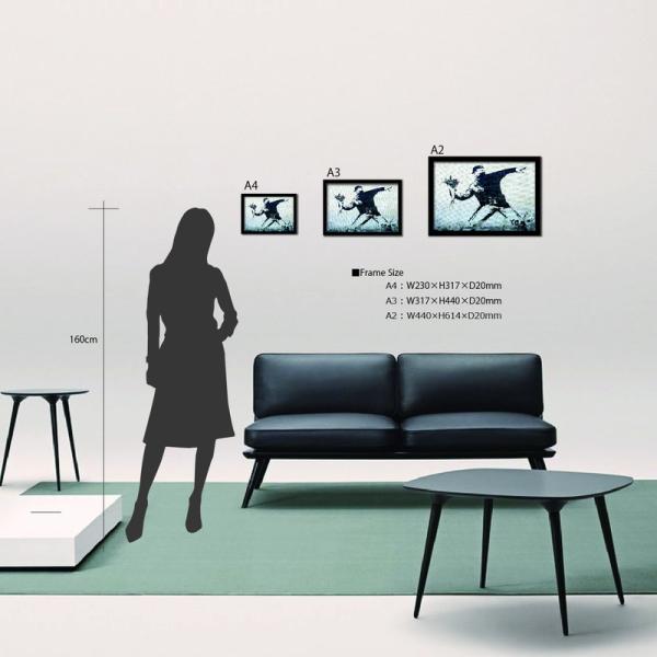 ファブリックパネル アートフレーム おしゃれ モダンアート 壁掛け ウォールデコレーション バンクシー Barcode Robot 317x440mm ファブリックパネル アートフレーム おしゃれ モダンアート 壁掛け ウォールデコレーション バンクシー Barcode Robot 317x440mm