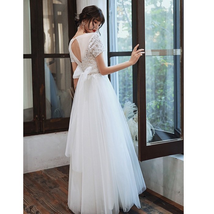 ウェティグドレス Aラインドレス ボレロ パーティードレス ロングドレス 結婚式 二次会 海外挙式 花嫁 安い 大きいサイズ 発表会 おしゃれ 前撮り 披露宴 ウェティグドレス Aラインドレス ボレロ パーティードレス ロング