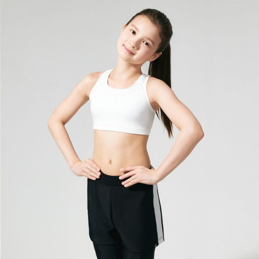 [ベーシックエル] ベーシックエルガールズホワイトラッシュガードウォーターレギンスビーチショーツセット BEG-Y601H