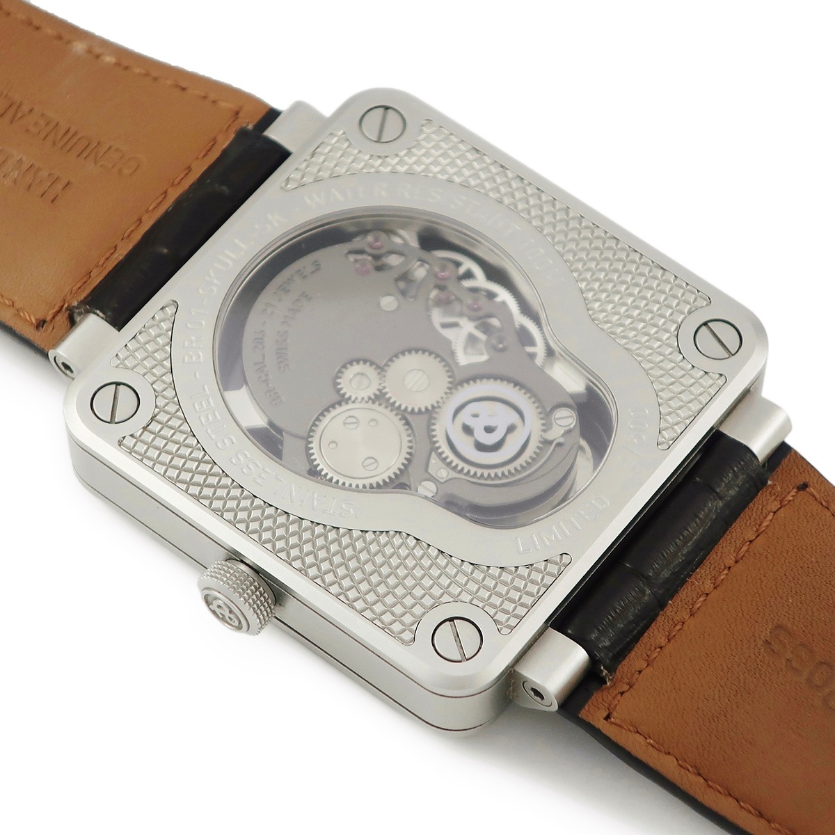 BR01 ラフィング スカル BR01-SKULL-SK-ST 手巻き メンズ 笑うガイコツ 角型 限定 3年保証