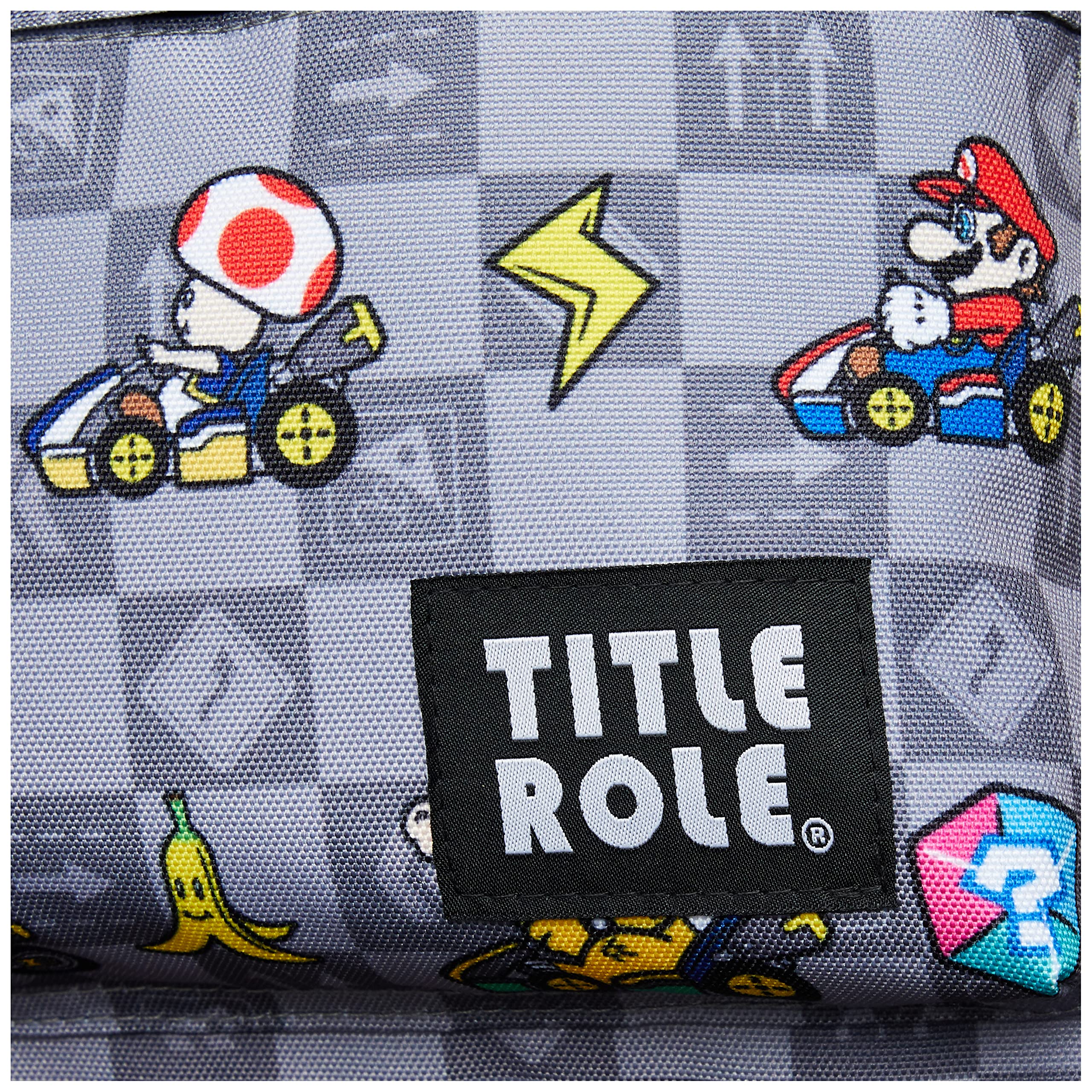 [タイトルロール] リュック マリオカート キッズ マリオ ルイージ グッズ 大容量 B5収納 ブラック F