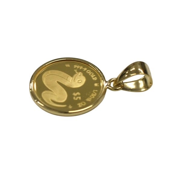 純金　コインペンダント　2025年干支　蛇　Snake　1/30オンス ペンダントトップ