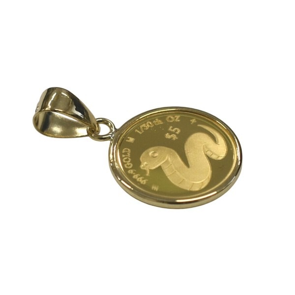 純金　コインペンダント　2025年干支　蛇　Snake　1/30オンス ペンダントトップ