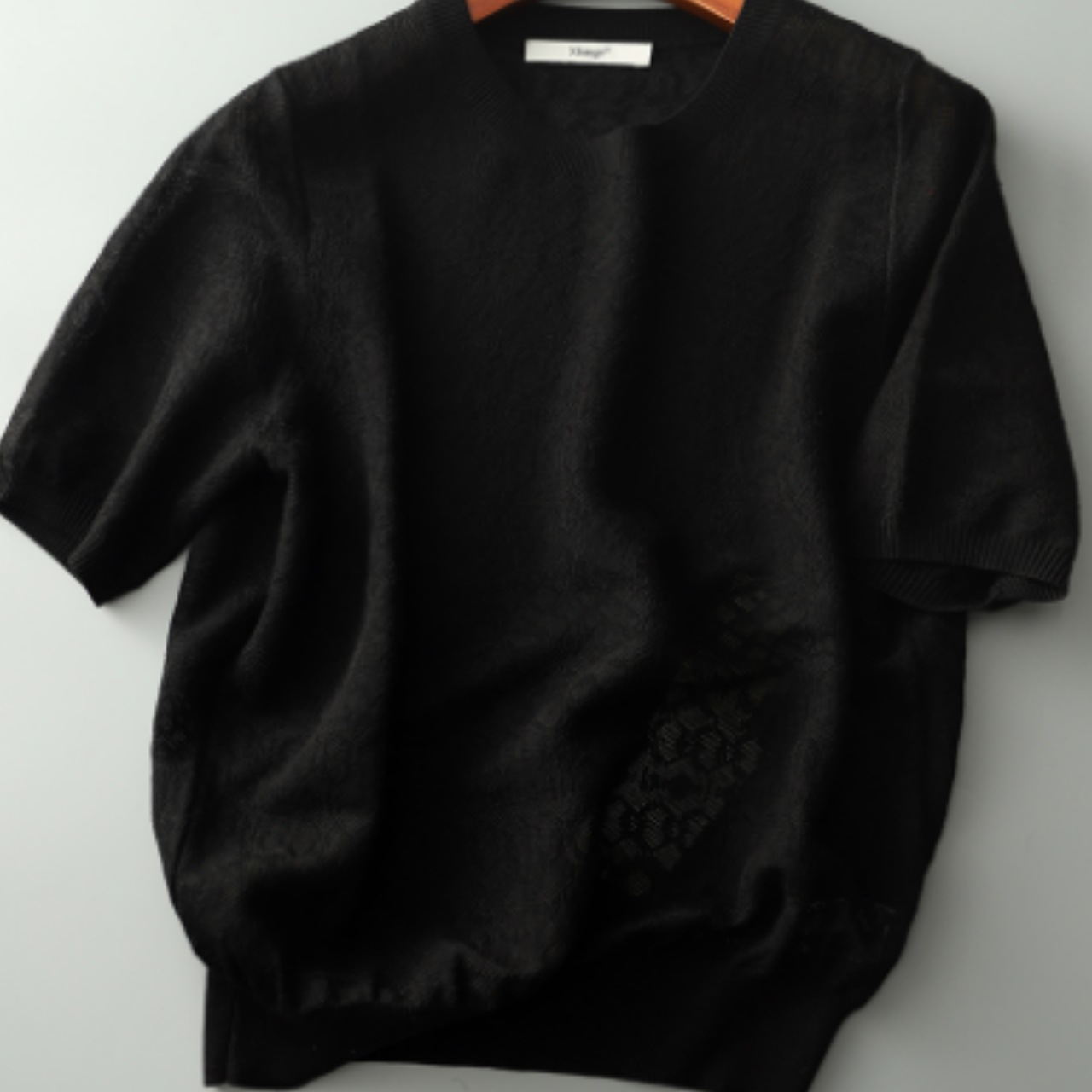 トップス セーター Tシャツ レディース ニット 袖あり 半袖 ストレート 透け感 ラウンドネック 襟なし かわいい 大人可愛い きれいめ シンプル 大人 おしゃれ お洒落 大人女子 こなれ感 ラフ