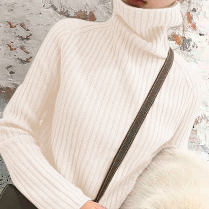 ニットソー セーター レディース タートルネック 長袖 リブ 大人可愛い きれいめ カジュアル上品 無地 秋 冬 ママ お出かけ ホワイト アプリコット ベージュ ブルー ブラウン ブラック トップス