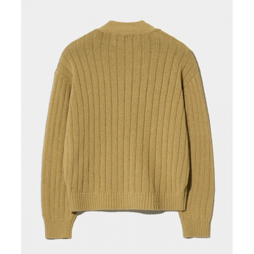 SATUR ファロオーバーサイズブークルカーディガンキャメルベージュ