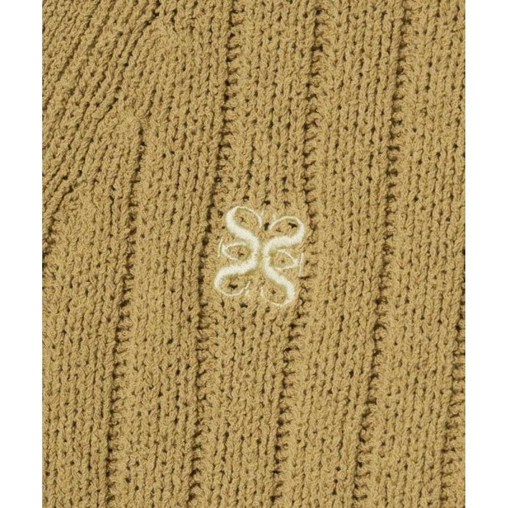 SATUR ファロオーバーサイズブークルカーディガンキャメルベージュ