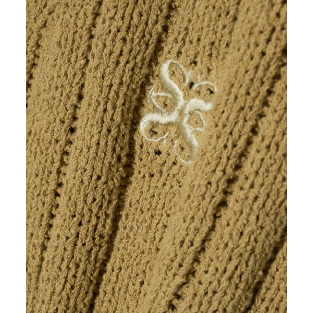 SATUR ファロオーバーサイズブークルカーディガンキャメルベージュ