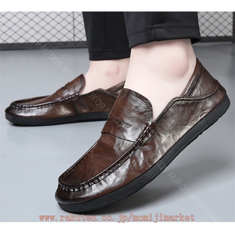 メンズ ドライビングシューズ メンズシューズ 靴 スリッポン ローファー デッキ モカシン クロコ型押し 素足 靴 レザー シンプル 大人 カジュアル ヨット