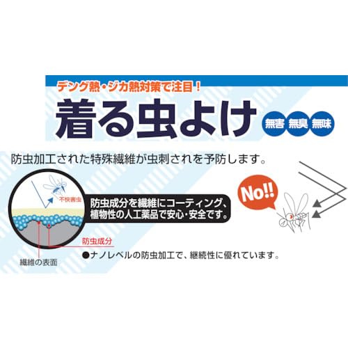 TRUSCO(トラスコ) 虫よけメッシュパーカー L~LLサイズ サファリグリーン MPK-F2-KH