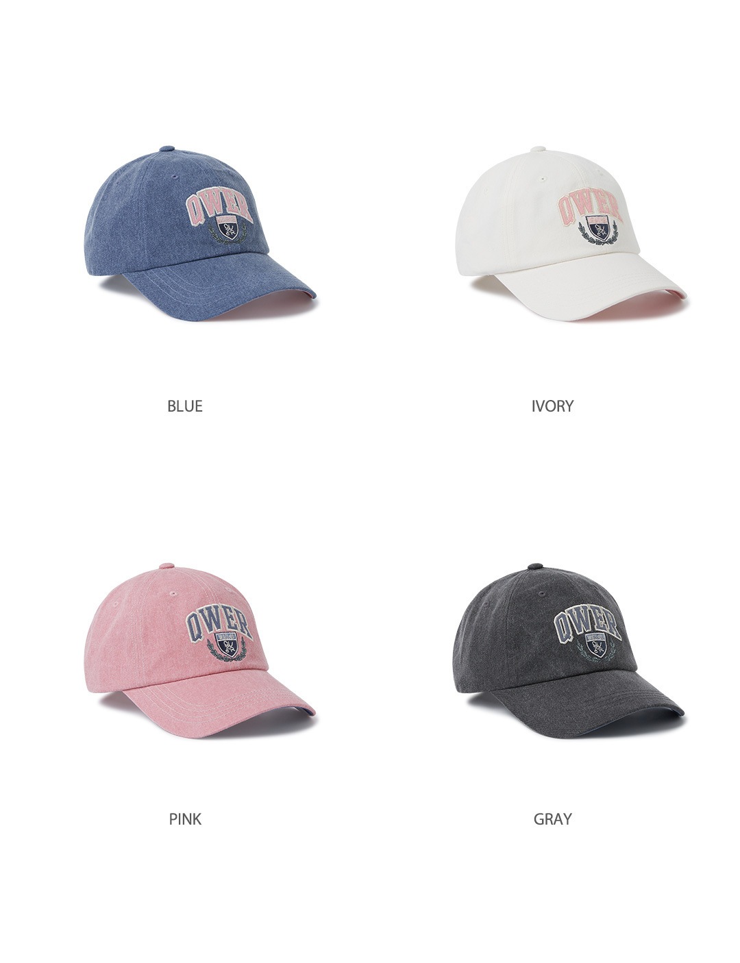 QWER X WAU】Washed Ballcap / WHACE4T93A