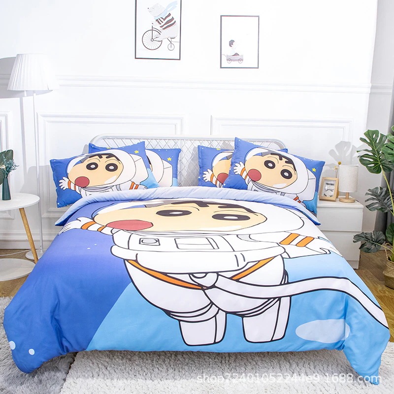 厳選純綿 ホームダブル 1.8m 4枚セット 漫画 アニメ クレヨンしんちゃん 子供 男の子 女の子 綿3点セット 厳選純綿 ホームダブル 1.8m 4枚セット 漫画 アニメ クレヨンしんちゃん 子供 男の子 女の子 綿3点セット