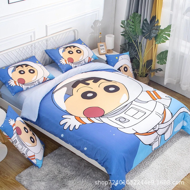 厳選純綿 ホームダブル 1.8m 4枚セット 漫画 アニメ クレヨンしんちゃん 子供 男の子 女の子 綿3点セット 厳選純綿 ホームダブル 1.8m 4枚セット 漫画 アニメ クレヨンしんちゃん 子供 男の子 女の子 綿3点セット