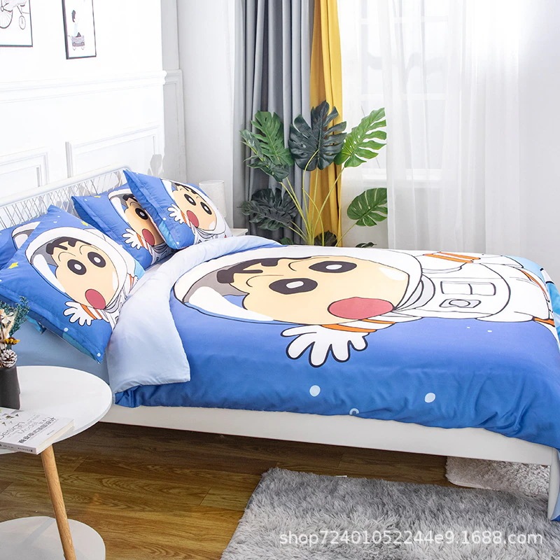厳選純綿 ホームダブル 1.8m 4枚セット 漫画 アニメ クレヨンしんちゃん 子供 男の子 女の子 綿3点セット 厳選純綿 ホームダブル 1.8m 4枚セット 漫画 アニメ クレヨンしんちゃん 子供 男の子 女の子 綿3点セット