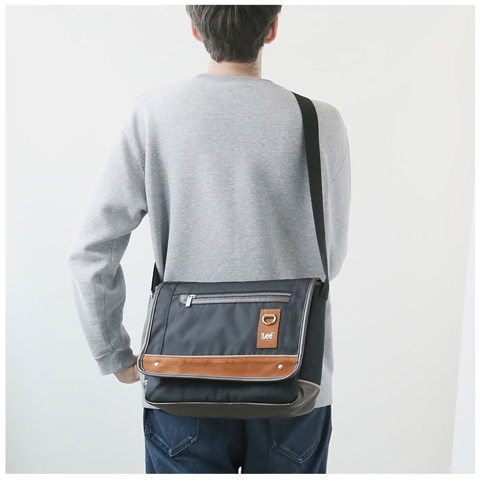 Lee ショルダーバッグ リー 320-3743 通販 ショルダーバック ショルダー バッグ メンズ 大きめ 斜めがけ 通勤 通学 大容量 A4 かっこいい おしゃれ 旅行 シンプル 30代 40代