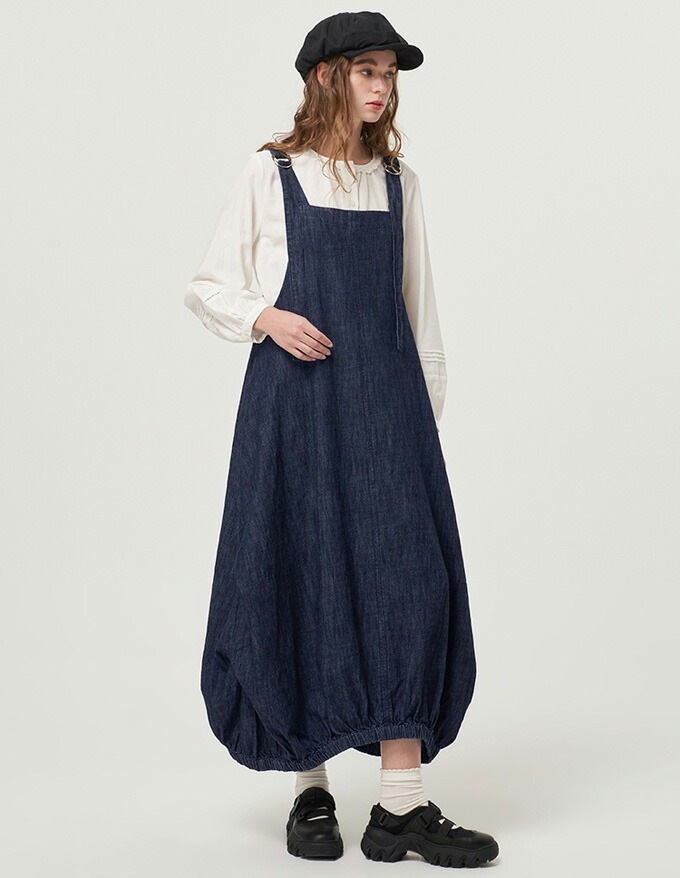 ジャンパースカート バルーンワンピース ジャンスカ レディース デニムワンピース オールインーワン ロング カジュアル ナチュラル 体型カバー ゆったり サロペット 重ね着 大きいサイズ ジャンパースカート バルーンワンピース ジャンスカ レディース デニムワンピース オールインーワン ロング カジュアル ナチュラル 体型カバー ゆったり サロペット 重ね着 大きいサイズ