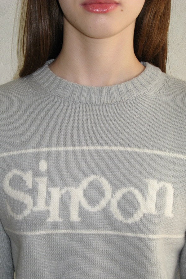 シヌーン 【SINOON】 韓国ブランド 国内未入荷 PULLOVER KNIT ロゴ ニット セーター 国内発送