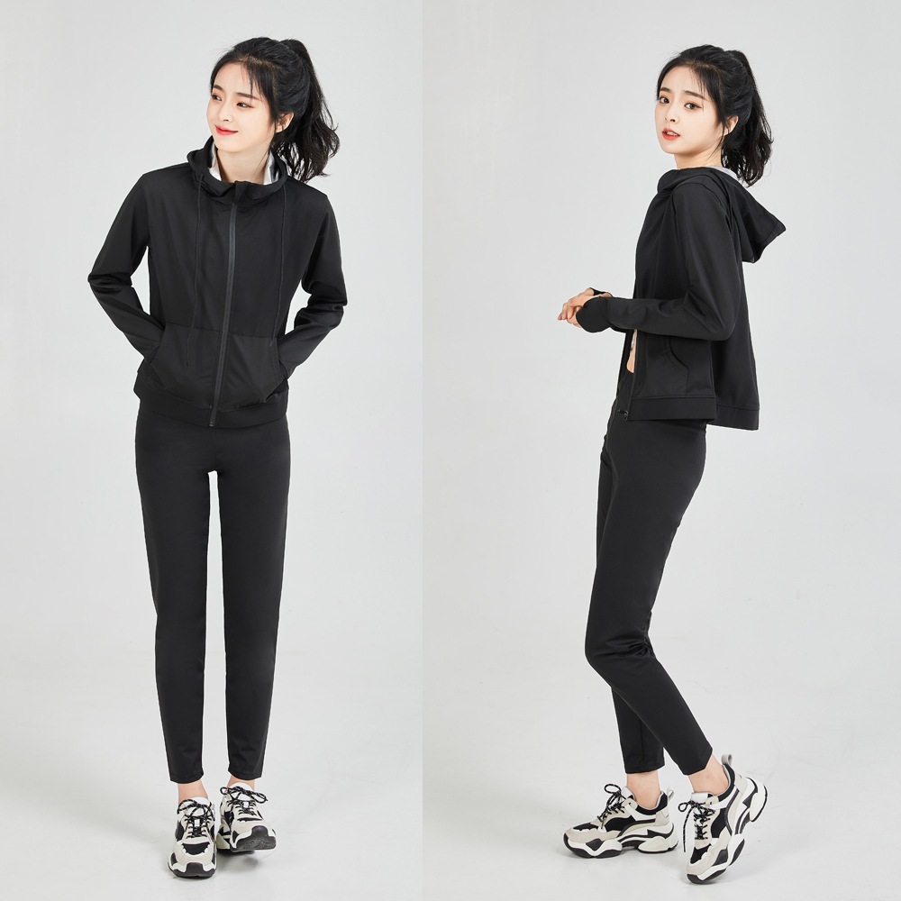 サウナスーツ レディース 3点セット パーカーパンツ　スポーツウェア ランニング