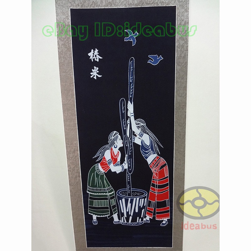 Chinese Painting Style Wall Decor Hanging Scroll Batik Tapestry Mortar Rice Wa Ethnic Girls 140x80cm Chinese Painting Style Wall Decor Hanging Scroll Batik Tapestry Mortar Rice Wa Ethnic Girls 140x80cm