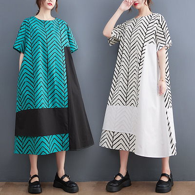 豊富な 夏の新しいファッションの文芸の大きいサイ : レディース服 即納超激安