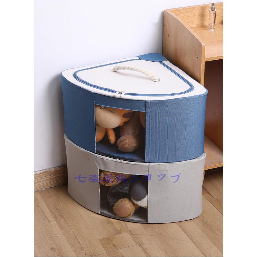 収納ボックス 収納ケース 扇形 折りたたみ 透明窓 蓋 持ち手 防水 衣類 タオル おもちゃ 小物入れ 雑貨収納 整理 整頓 コンパクト新品は30%限定