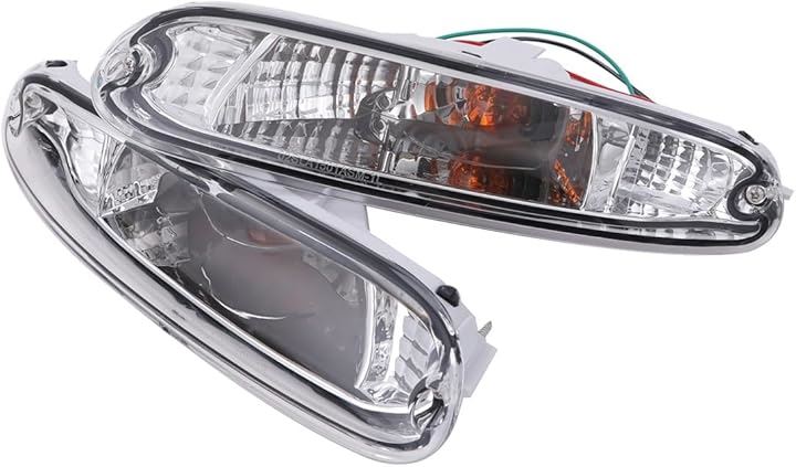 マツダ 用 フロント バンパー コンビ ランプ 左右セット ウインカー ポジション ユーノス ロードスター NA6CE NA8C DPO-112-CR 等 汎用 社外品(クリアーレンズ)