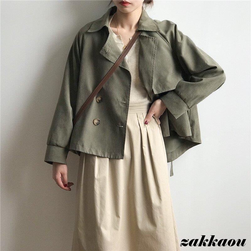 トレンチコート トレンチ コート キャンディスリーブ レディース アウター ショート丈 羽織り ゆったり 大きいサイズ 通勤 体型カバー 無地 おしやれ 通学 OL トレンチコート トレンチ コート キャンディスリーブ レディース アウター ショート丈 羽織り ゆったり 大きいサイズ 通勤 体型カバー 無地 おしやれ 通学 OL