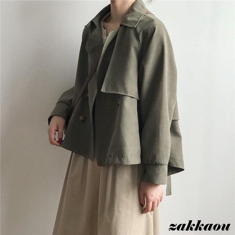 トレンチコート トレンチ コート キャンディスリーブ レディース アウター ショート丈 羽織り ゆったり 大きいサイズ 通勤 体型カバー 無地 おしやれ 通学 OL トレンチコート トレンチ コート キャンディスリーブ レディース アウター ショート丈 羽織り ゆったり 大きいサイズ 通勤 体型カバー 無地 おしやれ 通学 OL