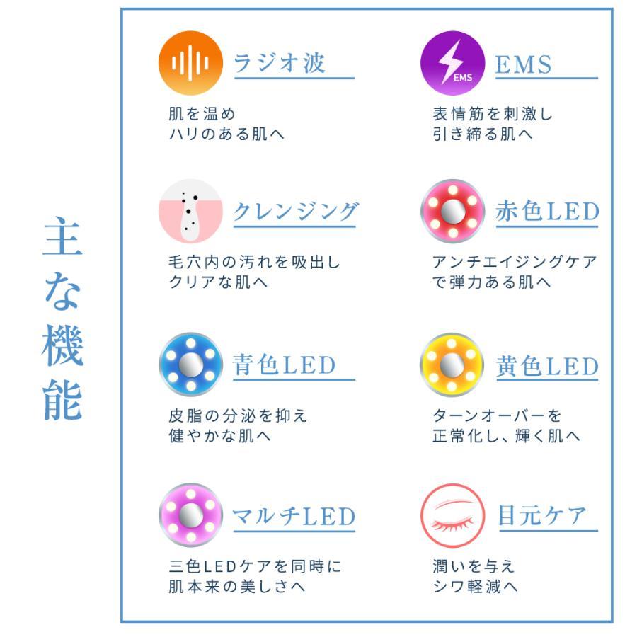 EMS 温冷美顔器 1台8役 美顔器 リフトアップ 4色LED光 温冷ケア 振動 イオン毛穴ケア 美肌 目元ケア ギフト
