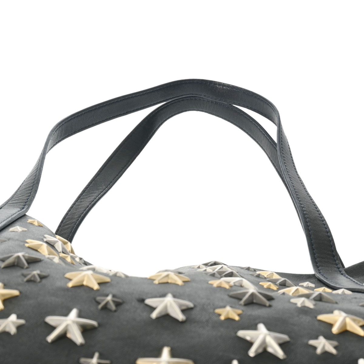 スタースタッズ ブラック レディース レザー トートバッグ Bランク 中古 銀蔵 スタースタッズ ブラック レディース レザー トートバッグ Bランク 中古 銀蔵