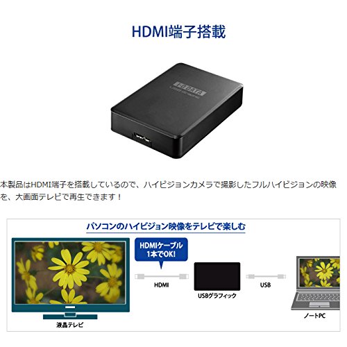アイオーデータ マルチ画面 外付グラフィックアダプター USB 3.0/HDMI端子対応/WUXGA/フルHD 日本メーカー USB-RGB3/H