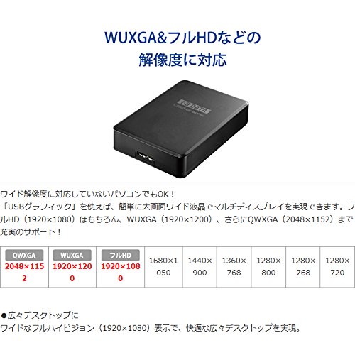 アイオーデータ マルチ画面 外付グラフィックアダプター USB 3.0/HDMI端子対応/WUXGA/フルHD 日本メーカー USB-RGB3/H