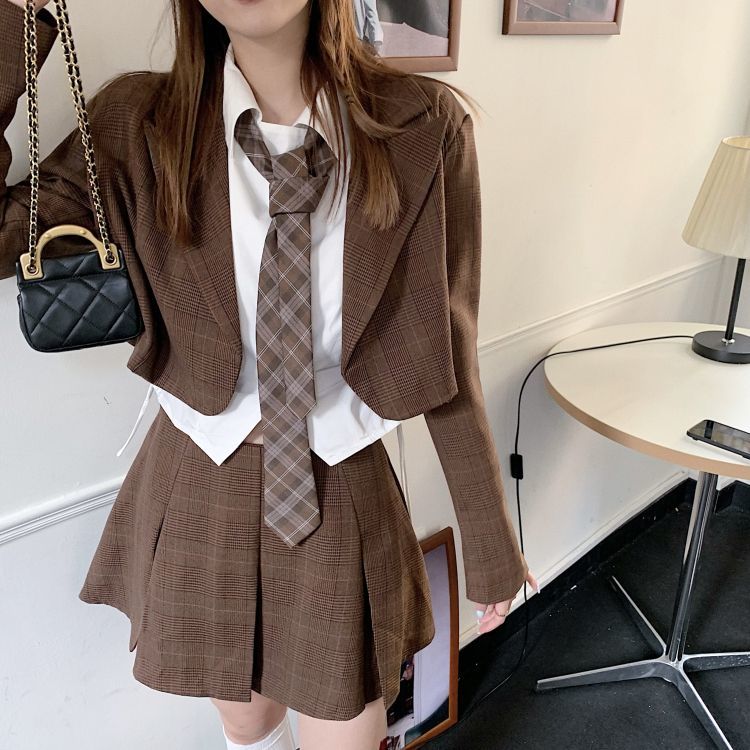 制服スーツワンピース 学院風JK制服スーツショート丈スーツ透かし彫り春秋プリーツスカート 脚魅せミニスカート 涼しく楽ちんセットアップ ブレザー コスプレ女子高生 制服スーツワンピース 学院風JK制服スーツショート丈スーツ透かし彫り春秋プリーツスカート 脚魅せミニスカート 涼しく楽ちんセットアップ ブレザー コスプレ女子高生