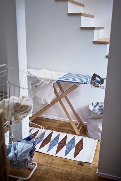 アイロン台L 天然木 ビーチ スチール 粉体塗装 コットン