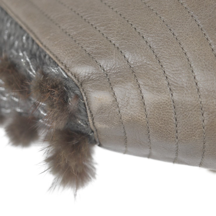 美品】サルヴァトーレフェラガモ ハンドバッグ ガンチーニ グレー