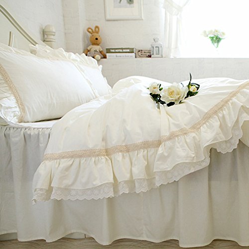 特価国産 綿100姫系寝具カバー/レース付きフリ : 寝具・ベッド・マットレス 最安値国産