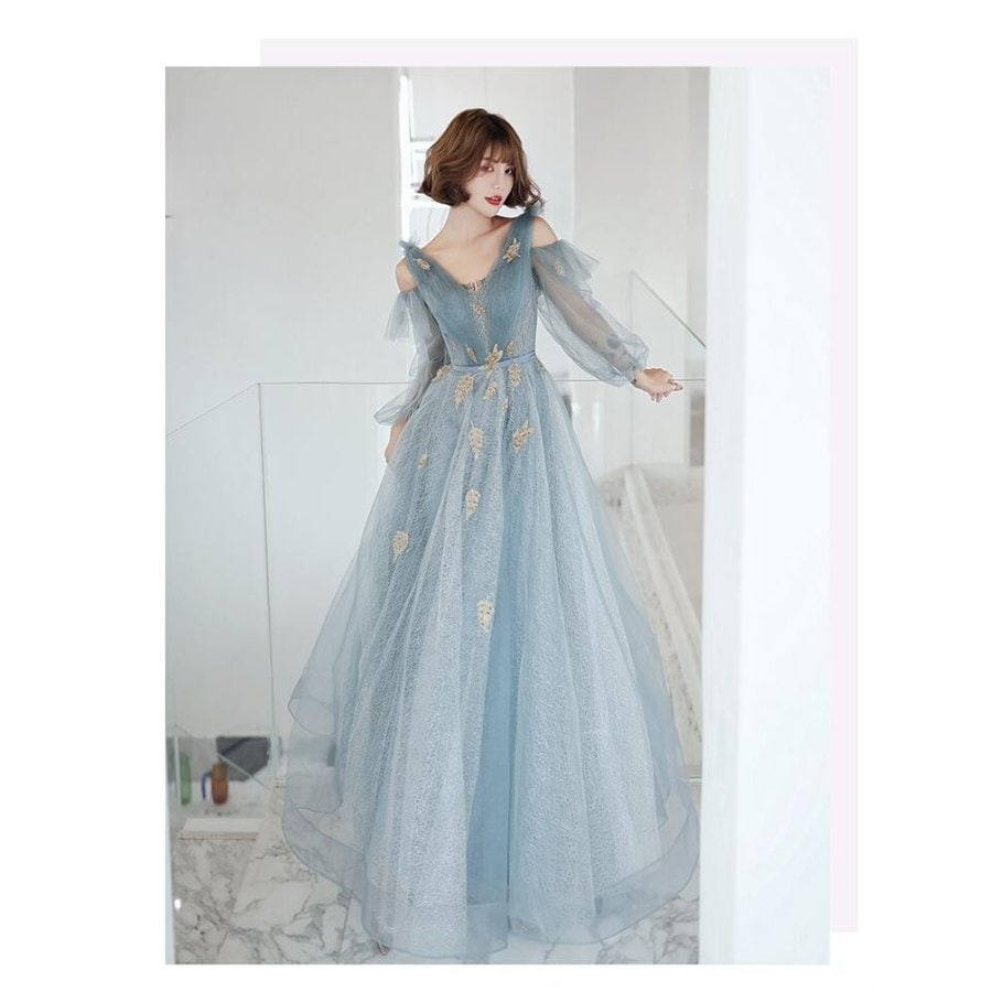 ウエディングドレス 袖ありワンピ ロングドレス パーティードレス 結婚式 10代 20代 30代40