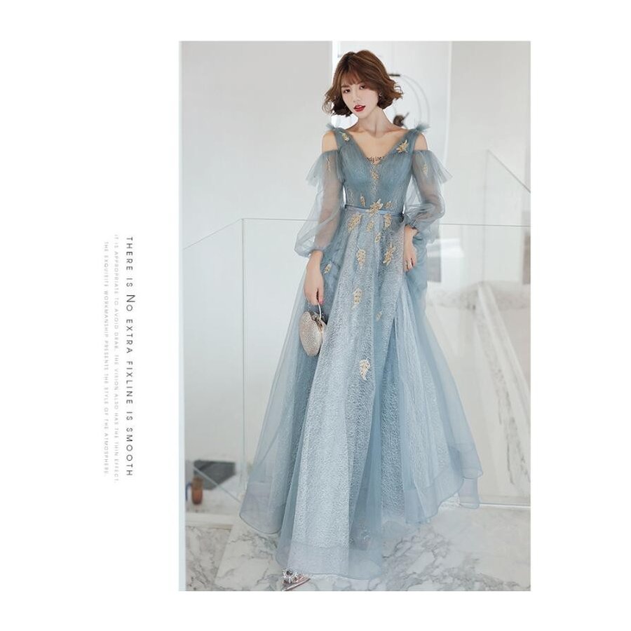 ウエディングドレス 袖ありワンピ ロングドレス パーティードレス 結婚式 10代 20代 30代40