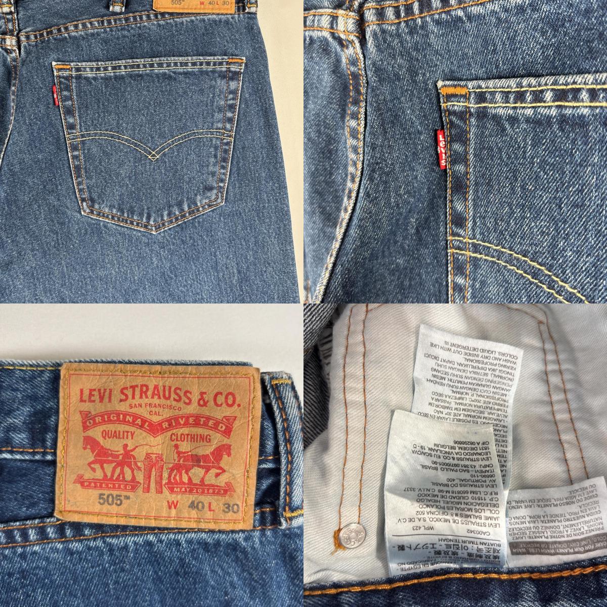 古着 デニムパンツ 505 ストレート ジーパン ジーンズ 大きいサイズ ジップフライ 5ポケット w40 L30 ブルー メンズ 古着 デニムパンツ 505 ストレート ジーパン ジーンズ 大きいサイズ ジップフライ 5ポケット w40 L30 ブルー メンズ