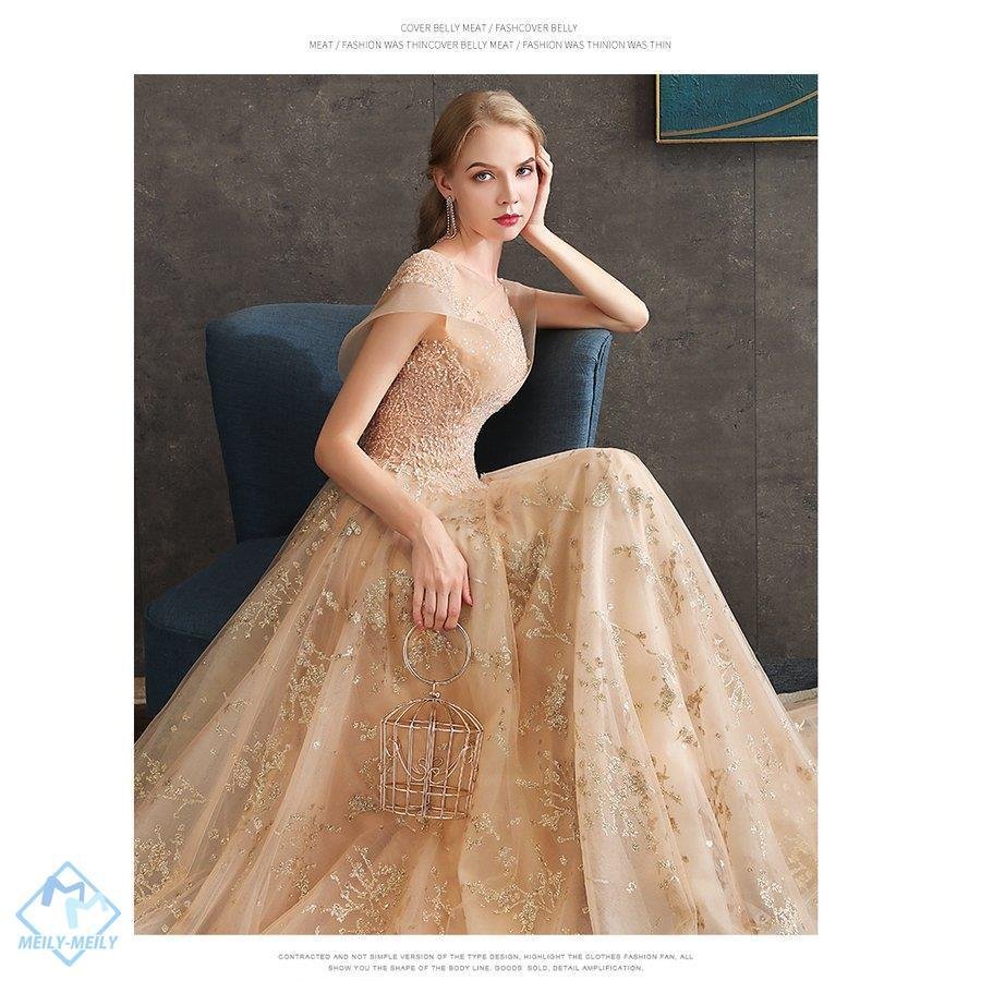 カラードレス ゴールド ロングドレス 安い サッシュベルト イブニングドレス コンサート 二次会 カ カラードレス ゴールド ロングドレス 安い サッシュベルト イブニングドレス コンサート 二次会 カ