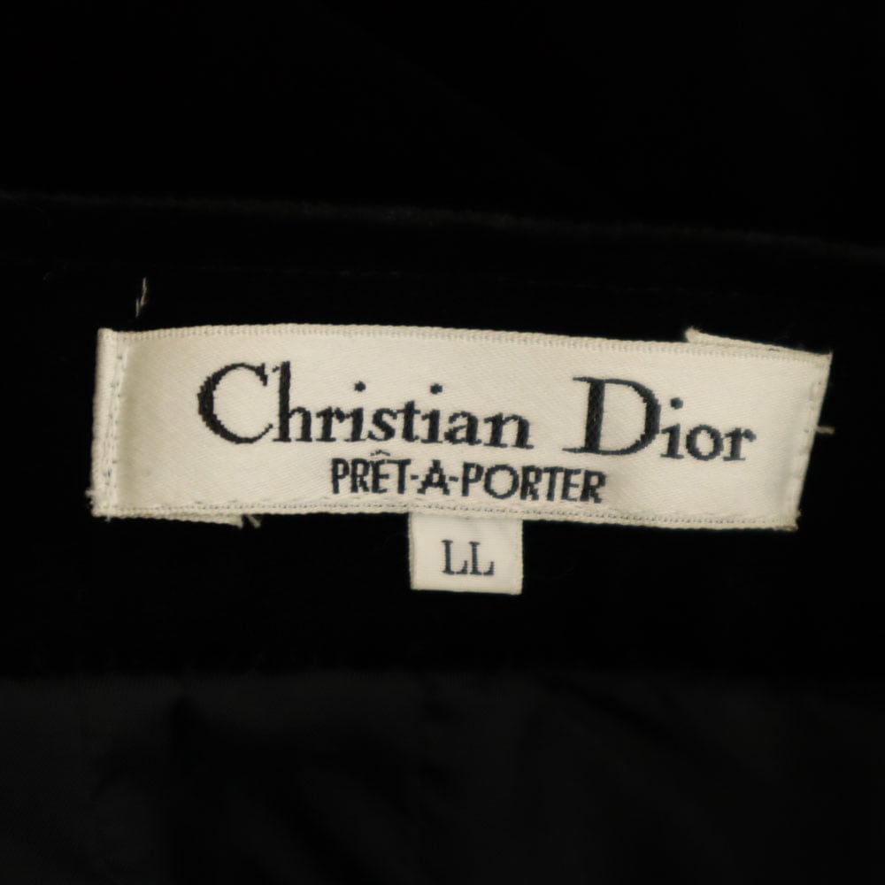 クリスチャンディオール 90s オールド ミモレ丈 ベロア タイトスカート LL ブラック Christian Dior レディース クリスチャンディオール 90s オールド ミモレ丈 ベロア タイトスカート LL ブラック Christian Dior レディース