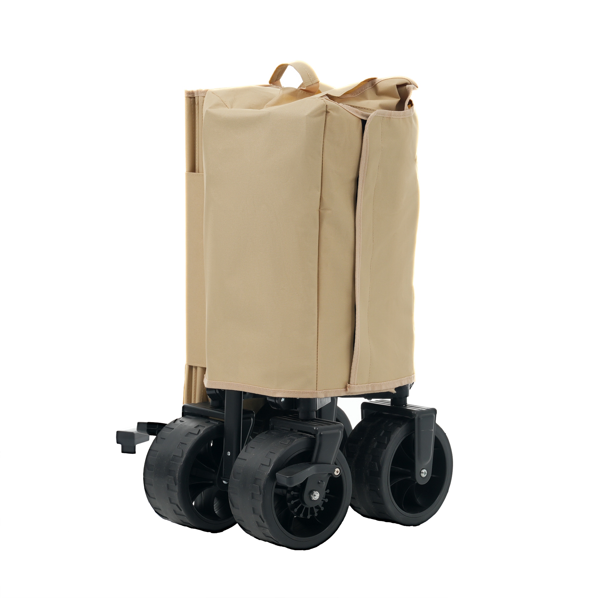 【国内出荷 - 3日配達】【ベージュ】キャリーワゴン アウトドアワゴン 後ろ開け 折りたたみ コンパクト 【国内出荷 - 3日配達】【ベージュ】キャリーワゴン アウトドアワゴン 後ろ開け 折りたたみ コンパクト