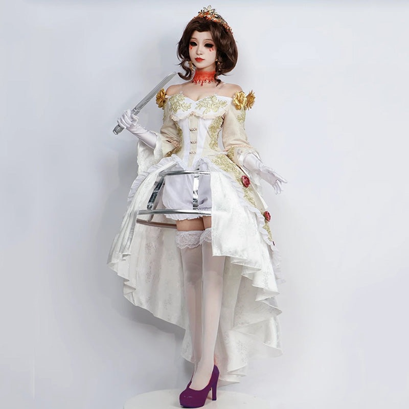 血まみれの女王マリコスプレコスチュー,ID v,パーティー服,コミック,ウィッグ,メガネ,ロールプレイ