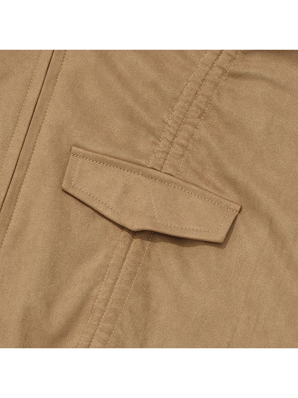COLLECTION SUEDE SHIRRING JACKET [LIGHT BEIGE]