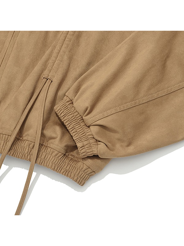 COLLECTION SUEDE SHIRRING JACKET [LIGHT BEIGE]
