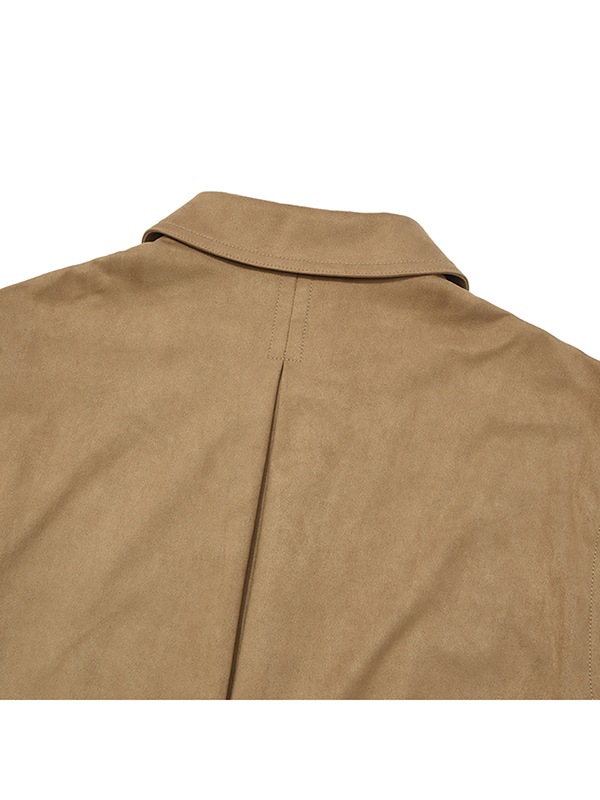 COLLECTION SUEDE SHIRRING JACKET [LIGHT BEIGE]