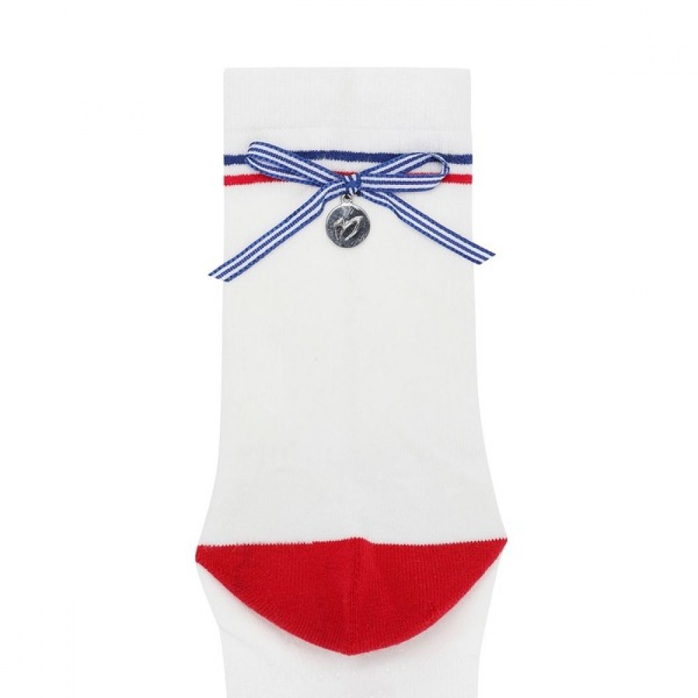 (Master Bunny) レディースノンスリップカラーリボンミッドネックソックス (Master Bunny) レディースノンスリップカラーリボンミッドネックソックス