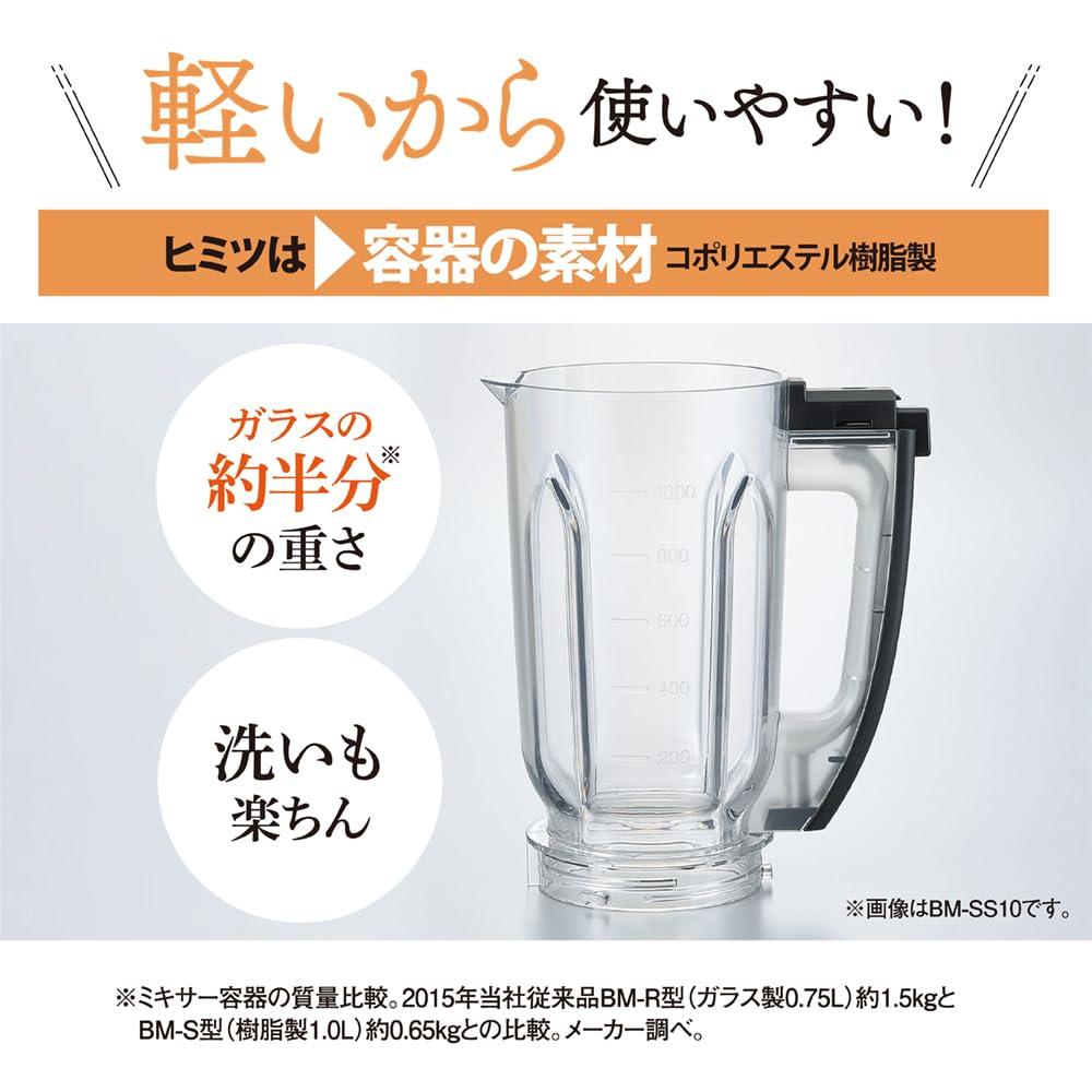 象印マホービン(ZOJIRUSHI) 象印 ミキサー 氷も砕ける 軽くて丈夫 シンプル マット調 1.0L グレージュ BM-SA10AM-HC 象印マホービン(ZOJIRUSHI) 象印 ミキサー 氷も砕ける 軽くて丈夫 シンプル マット調 1.0L グレージュ BM-SA10AM-HC