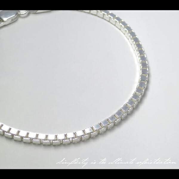ベネチアンチェーン 幅2.8mm シルバーブレスレット 17cm 18cm 19cm メンズ ベネチアンチェーン 幅2.8mm シルバーブレスレット 17cm 18cm 19cm メンズ