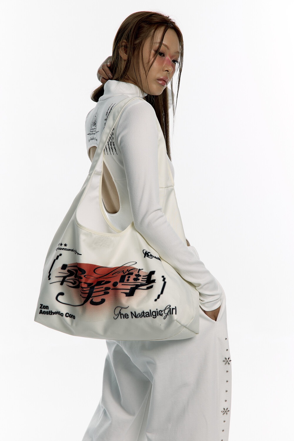 [Kashiko] Aesthetic Print shoulder Bag ★大人気★ KASHIKO】 AESTHETIC PRINT SHOULDER BAG ショルダーバッグ
